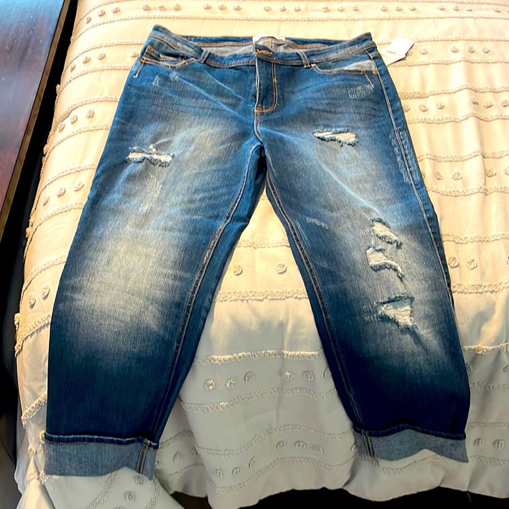 NWT Eloquii Denim Capris | Size 16
